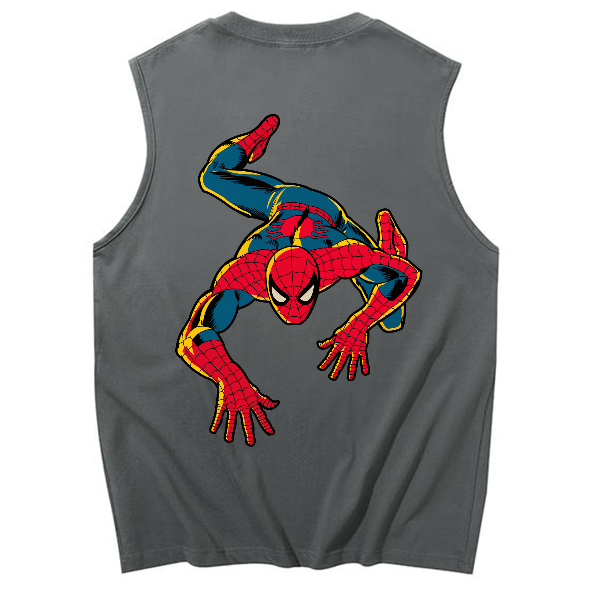 （画像用） Spider Man スパイダーマン コットン100％タンクトップ（背面プリント）